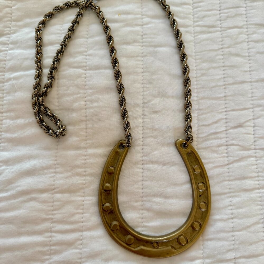 Free People Artisan Crafted Horseshoe Necklace